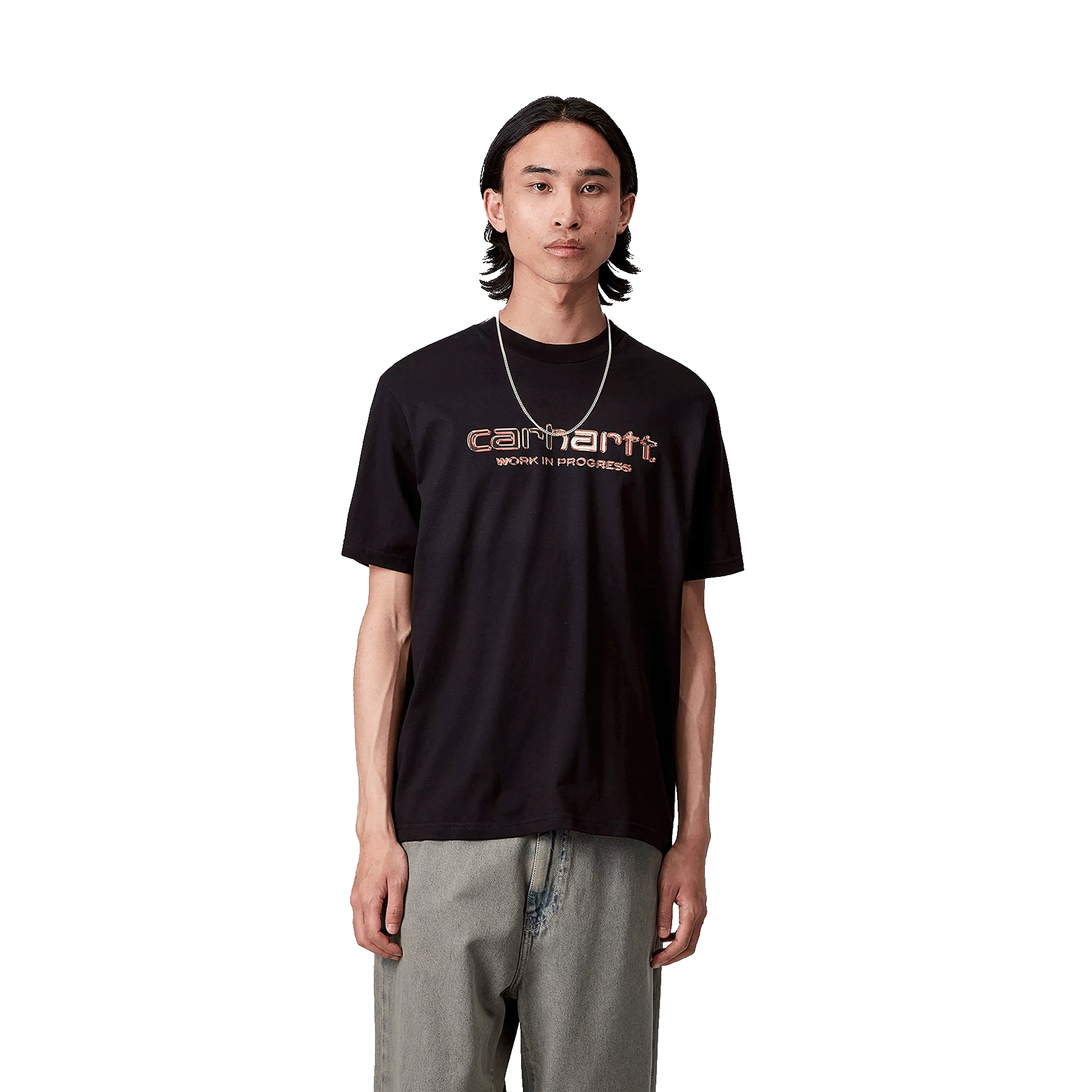 S/S SOLAR CHROME SCRIPT T-SHIRT BLACK